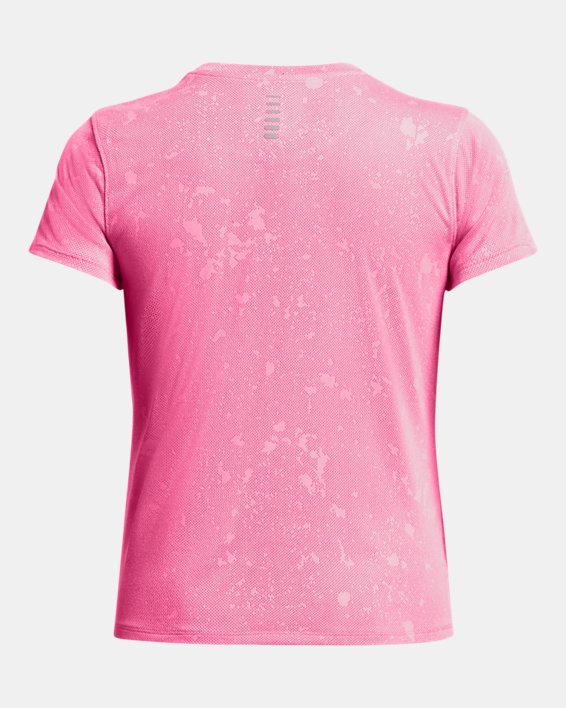 เสื้อแขนสั้น UA Launch Splatter สำหรับผู้หญิง in Pink image number 3